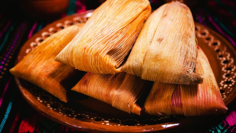 Tamales on plate